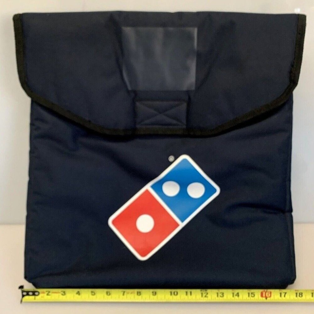 DOMINOS DELIVERY FOOD BAG PIZZA 18" Large Navy Blue Insulated Thermal Heat Wave